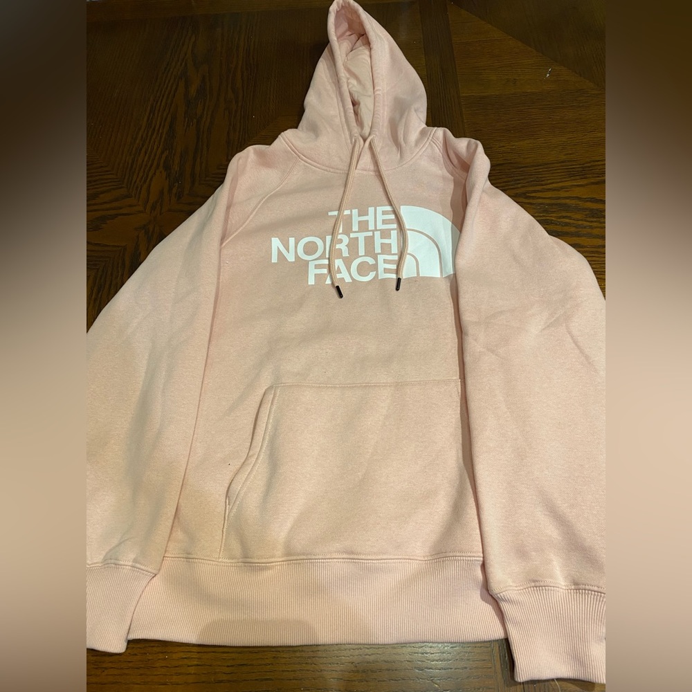 Womens Baby Pink North Face Hoodie